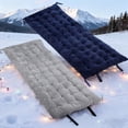 thumbnail image 2 of Folding Cot Pads for Sleeping, Soft Comfortable Velvet and Corduroy Camping Cot Mattress Pad for Backpacking Hiking,  & Grey, 2 of 12
