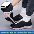 thumbnail image 3 of Deporte Con Zapatos Ortopédicos Sin Cordones Anchos para Hombres Diabéticos Cierre Ajustable Absorción Impactos Fascitis Plantar, 3 of 9