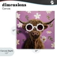 thumbnail image 4 of Stupell Industries Cottage Fresh As A Daisy Cattle Canvas Art, 17 x 17, by Lucia Heffernan, 4 of 8