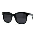 thumbnail image 2 of Mens Polarized Iconic Large Hipster Horn Rim Sunglasses All Black, 2 of 4