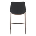 thumbnail image 4 of Magnus Counter Stool Black & Walnut Counter Stool, Modern Style, Plush and durable faux leather fabric, Plywood, Indoor Bar, 4 of 5