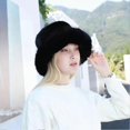 thumbnail image 5 of Sombrero de pescador peludo para mujer, gorro de piel sintética, gorro de pescador cálido y esponjoso, gorro de estilo ruso para invierno, 5 of 5