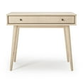 thumbnail image 3 of Camaflexi Solid Pine Wood Mid Century Desk with 1 Drawer, Light Oak Finish, 3 of 7