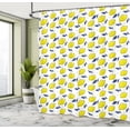 thumbnail image 4 of Ambesonne Lemon Shower Curtain, Modern Design Citrus Pattern, 69"Wx75"L, Yellow Royal Blue White, 4 of 4