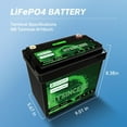thumbnail image 2 of Hysincere 12V 100Ah LiFePO4 Battery With 100A BMS, 1280Wh 4000+ Cycles Battery for RV, Backup Power, Solar Power, Trolling Motor, Home Energy Storage Battery, 2 of 8
