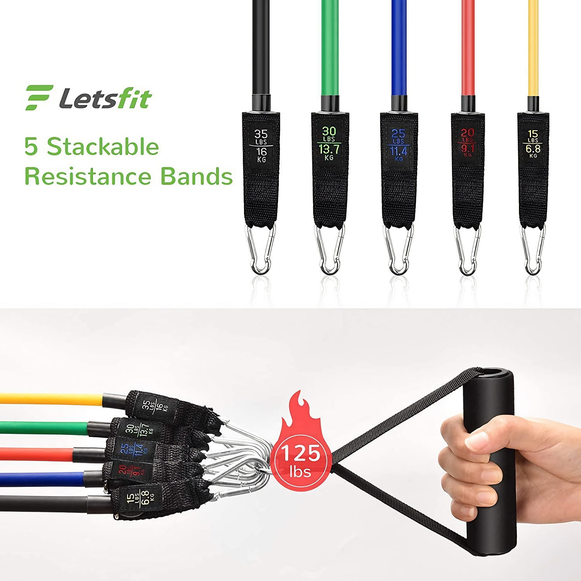 Letsfit resistance online bands with handles