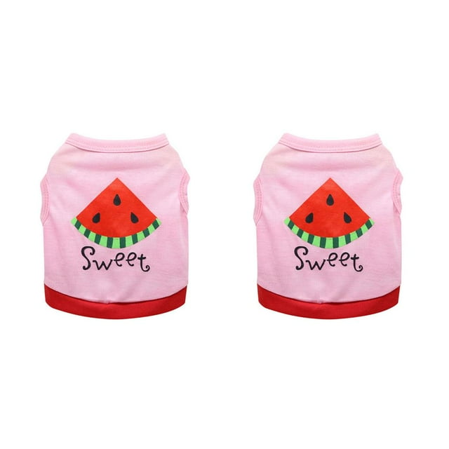 Ropa Chalecos de verano Billuyoard Letra de sandía para Perros de compañía Chihuahua Cachorro XS S М L XL