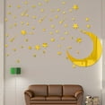 thumbnail image 4 of Stars Moon Wall Stickers, Waterproof Acrylic Mirror Removable Decals for DIY Home Decor, Living Room, Kid's Baby Bedroom & Bathroom Wall Art Mural, 4 of 4