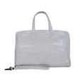 thumbnail image 3 of Pierre Cardin PC 1311 BIANCO Made in Italy Leather White Zip Structured Tote, 3 of 3