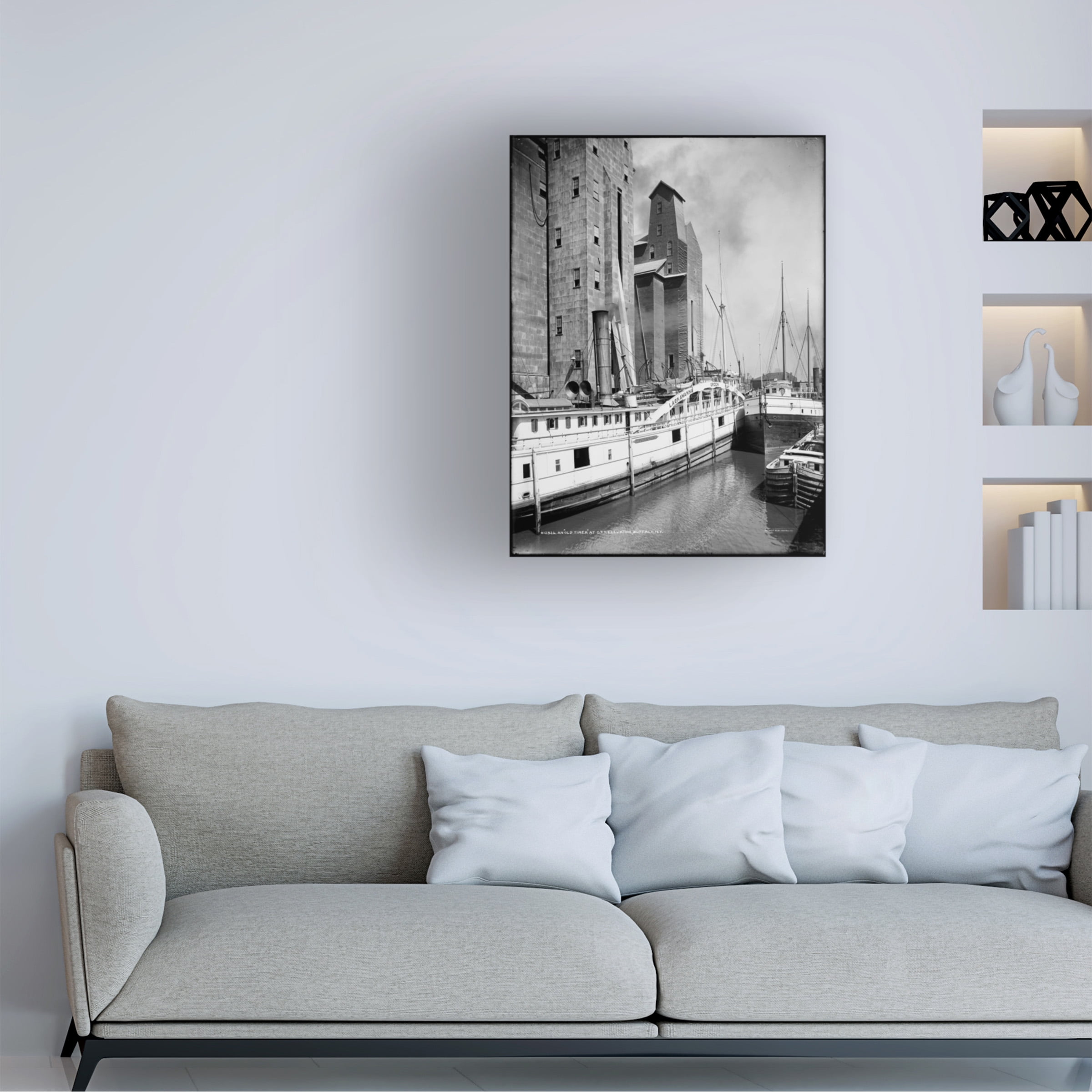 Print Collection 'An Old Timer at CTT Grain Elevator Buffalo NY' Canvas Art