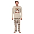 thumbnail image 3 of Merry Christmas Cowboy Santa Matching Xmas Pajamas, Long Sleeve Top And Wide-leg Bottoms, Extended Sizes, 3 of 7