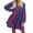A Long sleeve Red Rose Floral, variant on Women’s Red Cute Shift Tunic Dress Short Bell Sleeve V Neck Causal Swing Red Ruffle Mini Dress with Pockets S