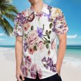 thumbnail image 5 of High Quality Hawaiian Shirts for Men Short Sleeve Aloha Beach Shirt Floral Summer Casual Button Down Shirts Blouses CL2HIX, 5 of 7