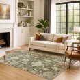 thumbnail image 6 of Addison Rugs Mayfield Premium Machine Washable Transitional Damask Olive Rectangle Rug, 3' x 5', 6 of 6