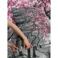 thumbnail image 3 of NYC Reversible Bedspread Set, Blossoms in Central Park Landscape Cherry Trees Forest Spring Season Picture, Pillow Shams & Comforter Microfiber Bedding Set, 3 Sizes, Magenta Grey, by Ambesonne, 3 of 4
