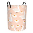 thumbnail image 2 of Daiia Geese and Flower Round Laundry Basket with Handles Thickened Waterproof Circular hamper,Dirty Clothes Storage Basket for Bedroom,Bathroom,College Dorm-Medium, 2 of 8