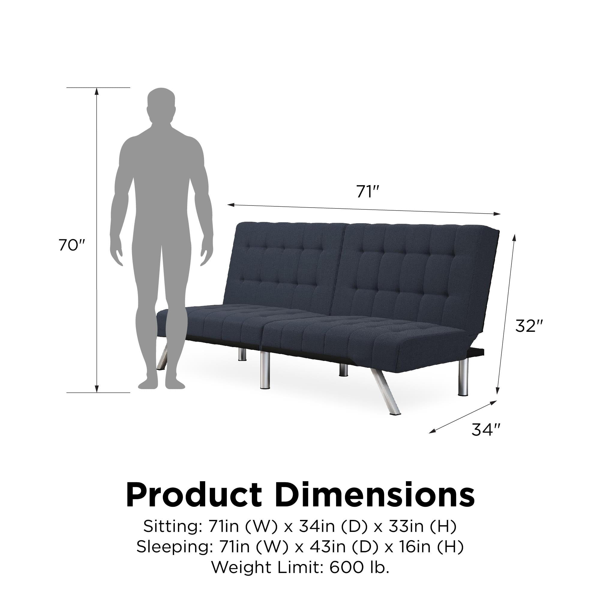Dhp Emily Convertible Futon Dimensions Store fastlisa.unibo.it