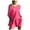 F-241Hot Pink, variant on Womens Summer Romper Short Sleeve Round Neck Solid Color Comfortable Stylish Jumpsuits With Pockets For Casual Daily Wear,Brick Red,L