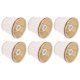thumbnail image 5 of Pantallas de tela de malla con borde dorado beige, juego de 6, con clip para candelabros y luces de techo E14, 5 of 8