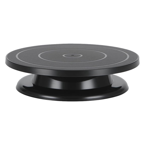11 Inch Revolving Cake Turntable - Light Weight Black Painting Spinner for Decorating and Display