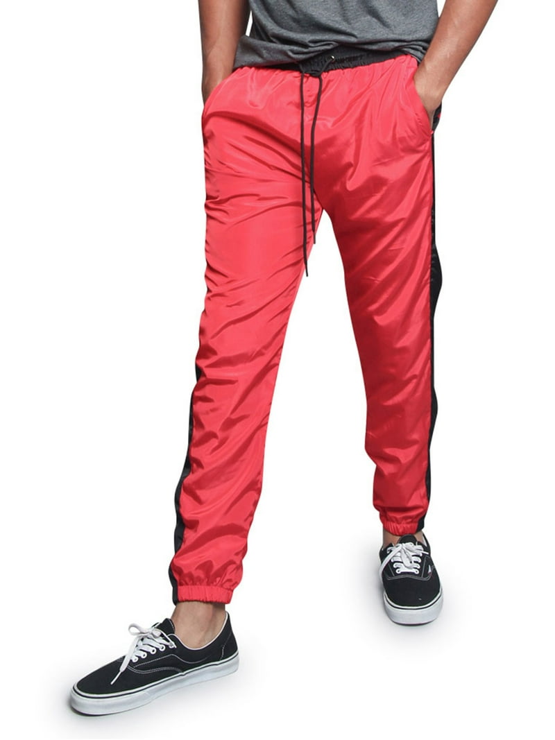 G-Style USA Men's Striped Athletic Jogging Windbreaker Track Pants