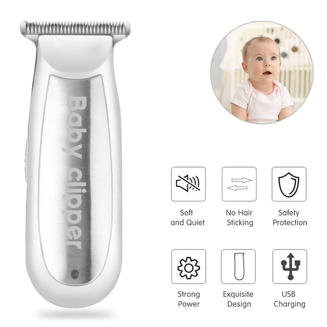Tondeuse pour Bébé Tondeuse pour Bébé Silencieuse Tondeuse Silencieuse USB Rasoir pour Bébé Convient aux Enfants Nourrissons Garçons et Filles
