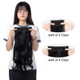 thumbnail image 4 of Thick Clip In Hair Extension 3/4 Full Head Curly Wavy Thick Hairpiece Curly Straight Synthetic Heat Resistant Hair 18 inch 3 PCS Set Thick Clip in on Hair Extensions - Natural Black, 4 of 7