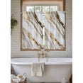 thumbnail image 7 of Tier Curtains 45 Inches Long, Marble Grey White Window Treatment Curtain Drapes, Abstract Cracked Crystal Gold Lines Small Curtain Drapes for Bathroom Laundry Room, 27.5"x45", 2 Panels, 7 of 7