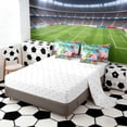 thumbnail image 4 of Erosebridal Letter A Gradient Soccer Ball Print Twin Bedding Sets, Sports Monogram Bedding Comforter Set for Kids Boys and Girls, Reversible 7 Pieces, 4 of 6