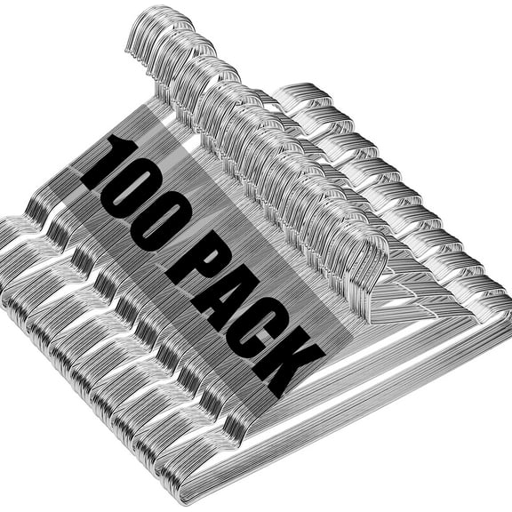 Hangers 100 Pack Wire Hangers Heavy Duty Clothes Hanger Ultra Thin Space Saving Metal Hangers16.5in