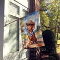 thumbnail image 2 of Dachshund Cowboy Welcome House Flag, 2 of 5