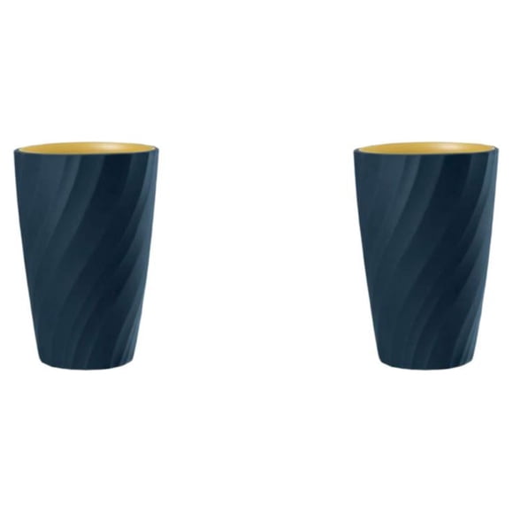 Bearachild Taza Simple multiusos portátil, tazas de y cepillado, soporte de de de dibujos animados, regalos para amantes, suministros para el Azul oscuro 301-400ml 2Conjunto