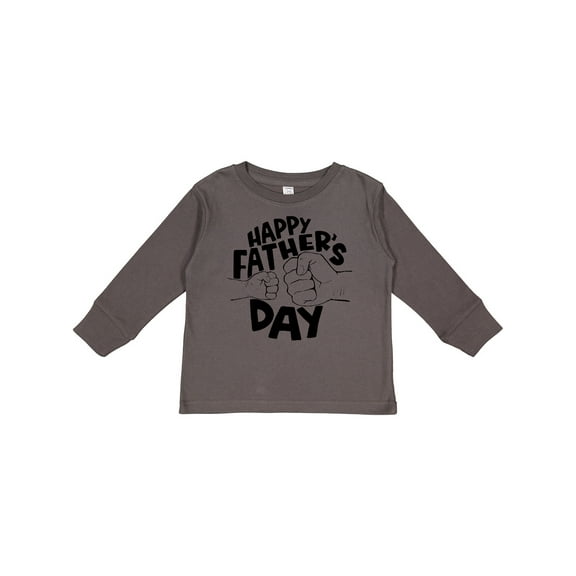 Inktastic Happy Father's Day Parent-Child Fist Bump Boys or Girls Long Sleeve Toddler T-Shirt