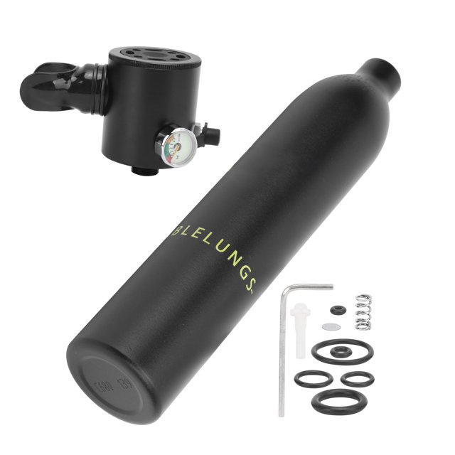 Diving Oxygen Cylinder, 0.5L 100L Compressed Air Tank For Professionals For Diving Black
