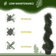 thumbnail image 5 of Outsunny 3FT Topiary Artificial Faux Cedar Tree Spiral Fake Plant, Pre-potted & Features High-Quality Detailed Look for Indoor or Outdoor, 5 of 9