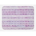 thumbnail image 1 of Watercolor Bath Mat, Tribal Triangle Motifs Ethnic Design Hand Drawn Borders Aztec Native, Non-Slip Plush Mat Bathroom Kitchen Laundry Room Decor, 29.5 X 17.5 Inches, Violet Lilac White, Ambesonne, 1 of 2