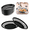 Black, variant on 10PCS Reusable Plastic Food Baskets, Small Fruit Basket Set, Round Fast Food Serving Baskets, Red