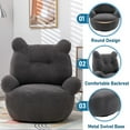 thumbnail image 5 of Clearance! Orisfur. Swivel Accent Chair, Teddy Short Plush Particle Velvet Armchair,360 Degree Swivel Barrel Chair for Living Room, Hotel, Bedroom, Office, Lounge, 5 of 9