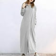 thumbnail image 2 of Womens Flannel Long Robe Thickened Home Wear Cozy Lounge Coat Sleepwear, 2 of 5