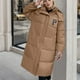 thumbnail image 5 of Chaqueta y abrigos casuales con capucha de manga larga para mujer, moda, con cremallera, manga larga, largo medio, hasta la rodilla, de algodón grueso para invierno, abrigo para mujer, 5 of 5