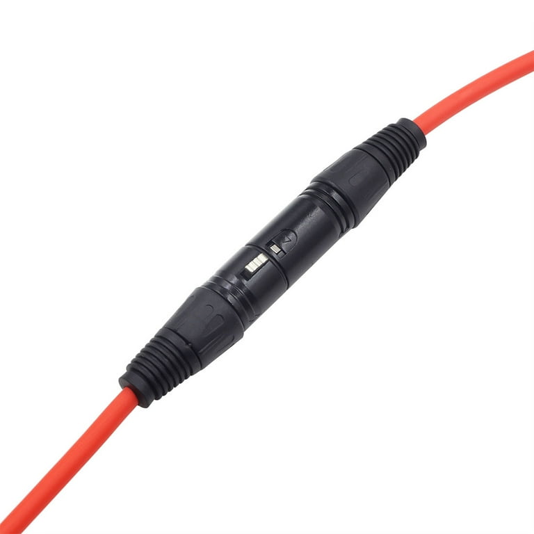 2M DMX512 Microphone Cable Male to Female XLR Color Cable Instrument Cable  Karaoke Cable - Red (A)