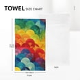 thumbnail image 5 of Vibrant Pattern Colorful Waves Dynamic Face Wash Cloth 27.5×16in Hand Towels Bathroom Soft Absorbent Kitchen Towel Spring Decorative Dish Hotel Gym Spa, 5 of 5