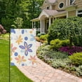 thumbnail image 2 of Yayeee Garden Flag 12" x 18" Double Sided Outdoor Yard Lawn Holiday Decorations, Blue Retro Flower, 2 of 6