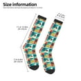 thumbnail image 2 of Fotbe Colorful Hawaii Palms Calcetas Divertidas Estampadas para Hombre y Mujer, Calcetas de Algodón hasta la Rodilla para Caminar, Correr, Enfermería y Embarazo, 2 of 6