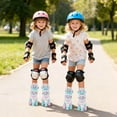 thumbnail image 2 of Costway Patins à Roulettes pour Enfants 4 Tailles Réglables Patins Quad avec Roues Lumineuses pour 5-8 Ans Bleu, 2 of 10