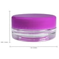 thumbnail image 3 of Beauticom 2000 Pieces High Quality 3 Gram 3 ml (0.1 oz) Plastic Round Cosmetic Beauty Makeup Sample Jars (Purple Lid), 3 of 7