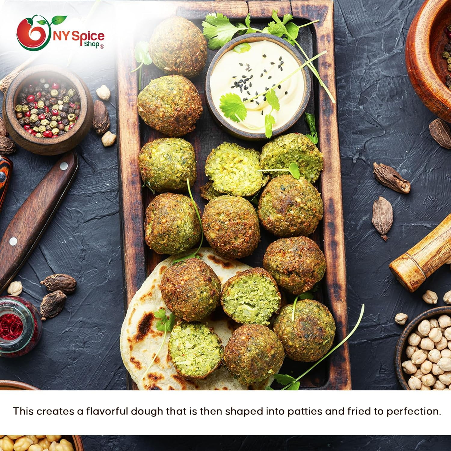 NY SPICE SHOP Falafel Seasoning Mix - 1 Pound - Seasoning Blend - Falafel Powder Mix