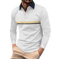 thumbnail image 1 of Blusa y camisa de manga larga con cuello vuelto para hombre, holgada, con solapa y botones, deportiva, de manga larga y solapa., 1 of 4