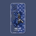 thumbnail image 1 of Funda de silicona suave con diseño de oso para iPhone, carcasa transparente de lujo a la moda para modelos 14 Pro Max, 13, 12, 11 Pro Mini, XR, XS, X, 8, 7, 6, 6S Plus, SE 2020 Fivean unisex, 1 of 2