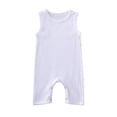 thumbnail image 5 of Pyjama une Pièce Sans Manches à Boutons pour Nouveau-Nés Garçons Filles Couleur Unie, 5 of 5